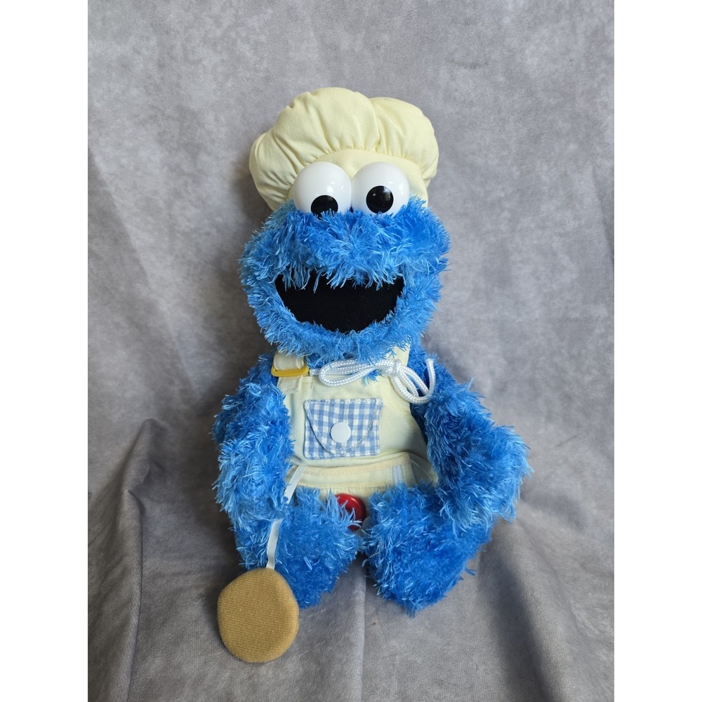 Gund Teach Me Cookie Monster Chef Sesame Street Activity Plush Stuffed Animal